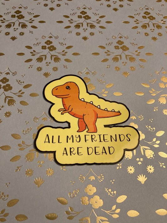 Morbid  T-Rex Dinosaur Dark humor sticker