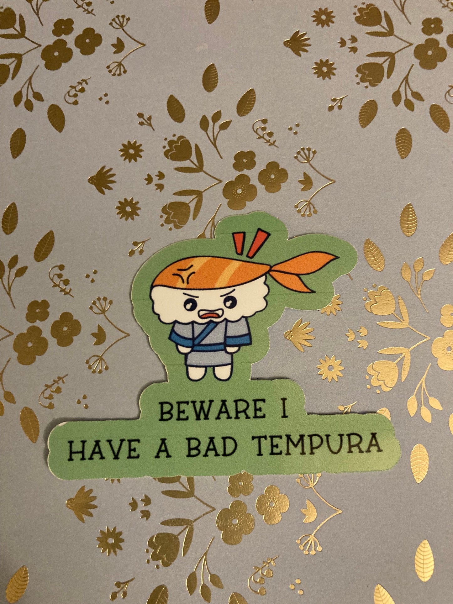 Bad temper food pun sticker