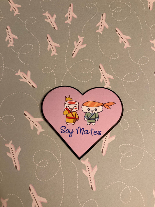 Soul mates pun sticker