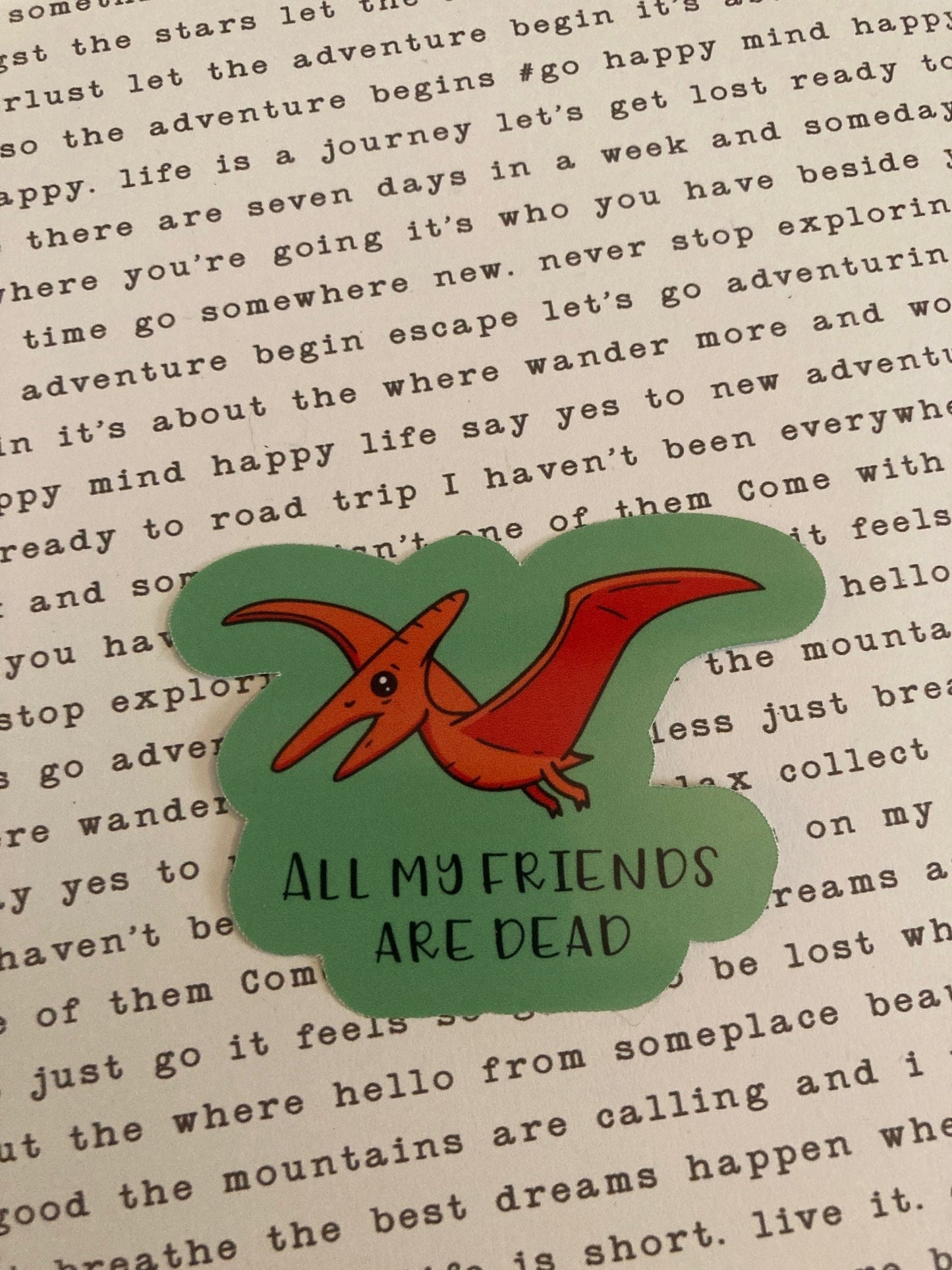 Morbid Dinosaur sarcastic sticker